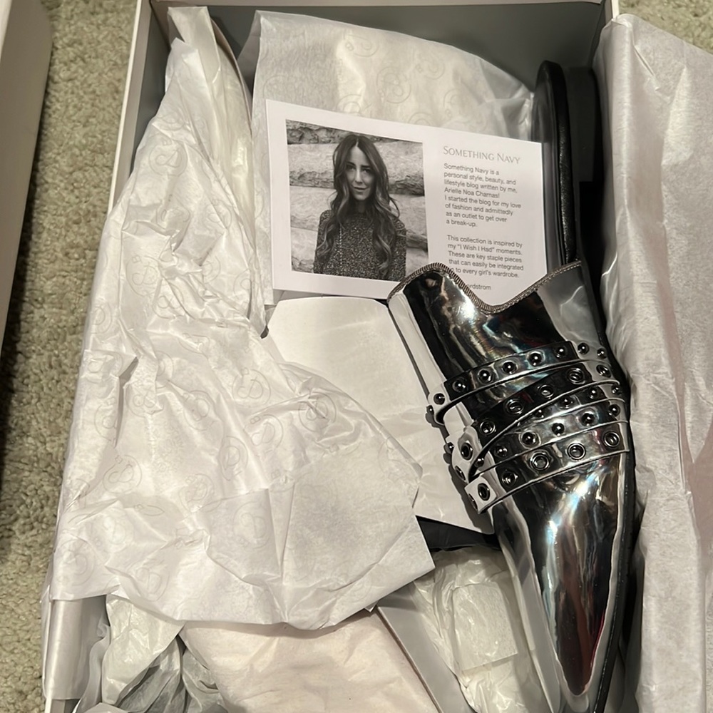 NEW Something Navy x Treasure & Bond Silver Mules